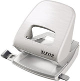 LEITZ Locher NeXXt Style 5006 – Metall-Locher für 30 Blatt, arktik weiß