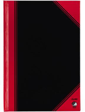 BANTEX Kladde China DIN A4 kariert 96 Blatt – schwarz/rot, Fadenbindung