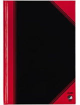 BANTEX Kladde China DIN A4 kariert 96 Blatt – schwarz/rot, Fadenbindung