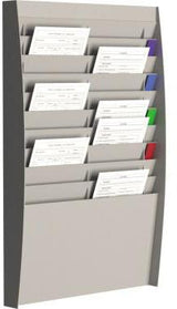 PAPERFLOW Wand-Sortiertafel V 20F A4 – 20 Fächer, DIN A4, schwarz, stapelbar