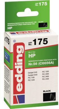 edding Tintenpatrone EDD-175 schwarz kompatibel mit HP 56 – ca. 520 Seiten, 21 ml
