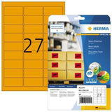 HERMA Neonetiketten 5045 63,5x29,6 mm neonrot 540 Stück für Laserdrucker & Kopierer