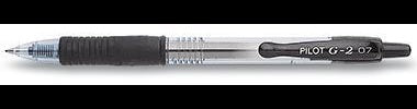 PILOT Gelschreiber G2-7 Schwarz 0,4 mm – Dokumentenecht, Nachfüllbar, 70 % Recyclingkunststoff