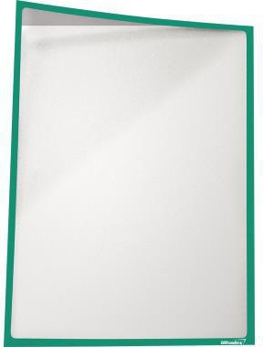 ULTRADEX Infotasche DIN A4 magnetisch grün 5 St./Pack – Magnetrahmen mit starker Haftkraft