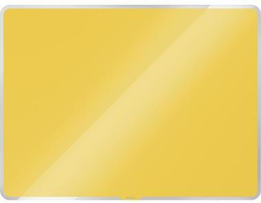 LEITZ Cosy Glasboard 60x40cm gelb – Magnethaftende Multifunktionstafel inkl. Marker und Reinigungstuch