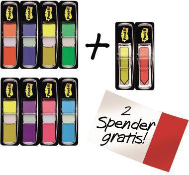 Post-it Haftstreifen Index Mini Promotion 683-VAD1 – Farbige Markierungsfähnchen mit 2x24 Index Pfeilen