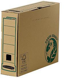 BANKERS BOX Archivbox Earth Series 4470301 naturbraun, DIN A4, 100 % recycelt, mit Deckel
