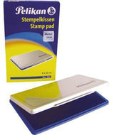 Pelikan Stempelkissen 1 – Getränkt, ohne Öl, 9x16 cm, schwarz, Metallgehäuse mit Farbanzeige