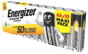 Energizer Alkaline Power AA Mignon LR6 Batterien 10er Pack – 2850 mAh 1,5 V