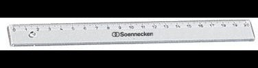 Soennecken Lineal 1820 20 cm aus transparentem Polystyrol mit mm-Teilung