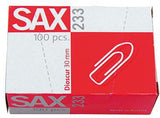 SAX Büroklammern spitze Form 26 mm verzinkt 100 Stück pro Packung