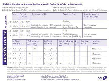 Avery Zweckform Fahrtenbuch 1221 A6 quer 32 Blatt – Steuerlicher km-Nachweis für PKW