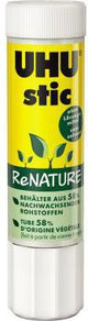 UHU Klebestift stic ReNATURE 8g – 98 % natürliche Klebemasse, 100 % recycelbar