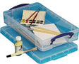 Really Useful Box Aufbewahrungsbox 6C 46,5x8,5x27cm 6l transparent – Stapelbare Multifunktionsbox