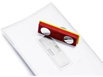 DURABLE Namensschild CLICK FOLD 821219, 75x40 mm, transparent, 10 Stück – Magnetbefestigung, Made in Germany