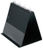 VELOFLEX Tischflipchart DIN A4 quer, 4 Ringe, 10 Hüllen, schwarz – standfest & mobil