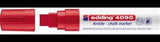 edding Kreidemarker 4090 Schwarz 4-15 mm Keilspitze – Feucht abwischbar für Fenster, Tafeln & Glas