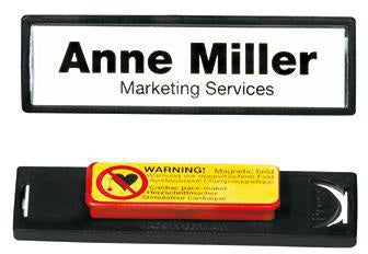 DURABLE Namensschild CLIP CARD 813201 – 25 Stück, 67 x 17 mm, magnetisch, schwarz/klar