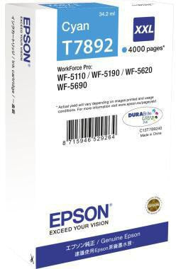 Epson Tintenpatrone C13T789240 79XXL Cyan – Originalzubehör für WorkForce Pro, ca. 4.000 Seiten