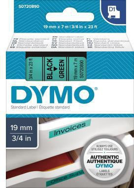 DYMO D1 Schriftbandkassette 19mm x 7m Schwarz auf Rot – Originalzubehör für LabelManager & LabelWriter Duo
