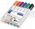 STAEDTLER Lumocolor 351 B Whiteboardmarker – 6er Set, trocken abwischbar, Keilspitze 2-5 mm