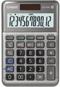 CASIO Tischrechner MS-120FM 12-stellig mit Solar- und Batteriebetrieb, silber