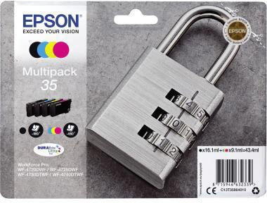 Epson Tintenpatrone 35 Original Multipack – 4 Patronen für WorkForce Pro 4700 Serie