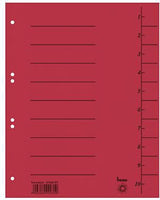 BENE Trennblatt 97300BL A4 Karton blau 100 St./Pack. mit 10 blanko Taben