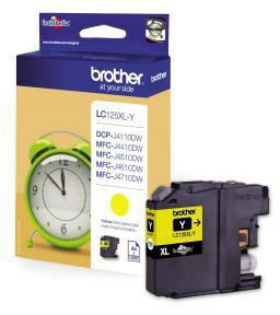 Brother Tintenpatrone LC-125XL-Y Original gelb für ca. 1.200 Seiten