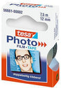 tesa Klebefilm 56661-00002 12mm x 7,5m beidseitig klebend PVC – Doppelseitiges Klebeband für Fotos & Dekoration