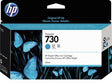 HP Tintenpatrone Nr. 730 P2V62A Original cyan 130 ml für DesignJet T1600/T1700/T2600