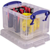 Really Useful Box Aufbewahrungsbox 3C, 3 l, DIN A4, transparent, stapelbar, mit Bügelverschluss