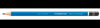 STAEDTLER Mars Lumograph 100-2B Bleistift 2B blau, 17,5 cm, bruchfest, Made in Germany