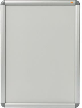 Nobo Plakatrahmen 1902212 DIN A2 47,8x65,2x1,7cm silber – Bilderwechselrahmen mit Antireflexglas