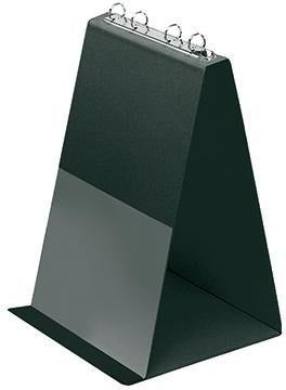 VELOFLEX Tischflipchart DIN A4 hoch 4 Ringe 10 Hüllen schwarz – Standfester Präsentationshelfer