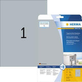 HERMA Typenschildetiketten 4224 A4 silber 25 Blatt – Edelstahloptik, witterungsbeständig