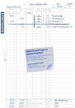 Avery Zweckform Kassenbuch 1756 DIN A4, 2 x 40 Blatt, selbstdurchschreibend, DATEV-gerecht
