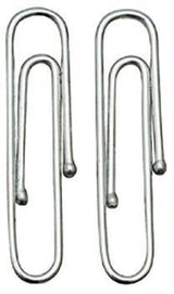 NORICA Büroklammern 24 mm silber 100 Stück – glatte runde Form mit Kugelenden