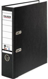 Falken Ordner Recycolor DIN A4 80 mm Papier schwarz – Umweltfreundlicher Büroordner mit Hebelmechanik