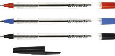 Soennecken Einwegkugelschreiber Nr. 1 Kappenmodell 0,6 mm schwarz 50 Stück
