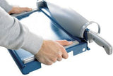 DAHLE Hebelschneider 561 – DIN A4, 35 Blatt, Metall blau, Sicherheitsautomatik