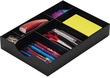 styro Schublade styrodoc 268-405.95 – 23 x 5,3 x 32 cm, schwarz, inkl. 1 Längs-/2 Querstege
