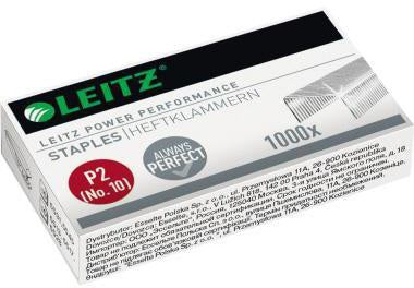 Leitz Heftklammern Nr. 10 P2 – 1.000 Stück, verzinkter Stahl, für Heftgeräte 5517, 5531, 5545