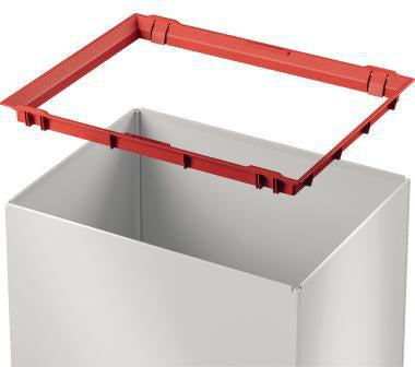 Hailo Abfalleimer Big-Box Swing L 35l Stahlblech silber – Großraum-Müllbox mit Schwingdeckel