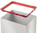 Hailo Abfalleimer Big-Box Swing L 35l Stahlblech silber – Großraum-Müllbox mit Schwingdeckel