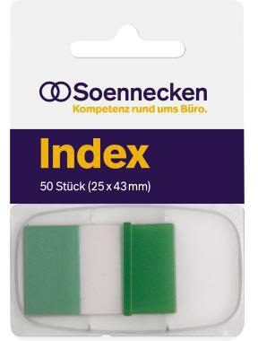 Soennecken Haftstreifen Index 5820 gelb 43 x 25 mm 50 Streifen im Spender