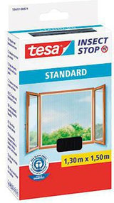 tesa Fliegengitter Insect Stop STANDARD 130 x 150 cm weiß – UV-beständig, selbstklebend
