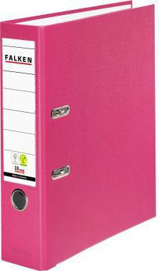 FALKEN Ordner Color Vegan 80 mm DIN A4 grau – PP-Kaschierung, Hebelmechanik, FSC
