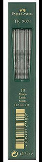 Faber-Castell Fallmine TK 9071 2 mm 2H – 10 Stück, Made in Germany, lichtpausfähig