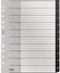Leitz Zahlenregister Recycle A4 1-10 schwarz, 90 % recycelter Kunststoff, Universallochung